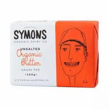 Butter Organic Unsalted (Symons 250g)